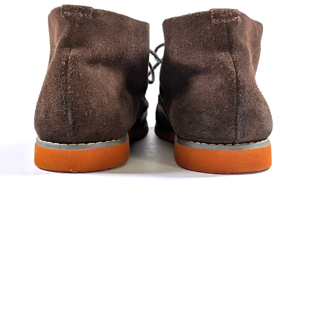 Florsheim Kids Chukka Boots Brown Suede Orange Sole Preppy Boys Size 5M